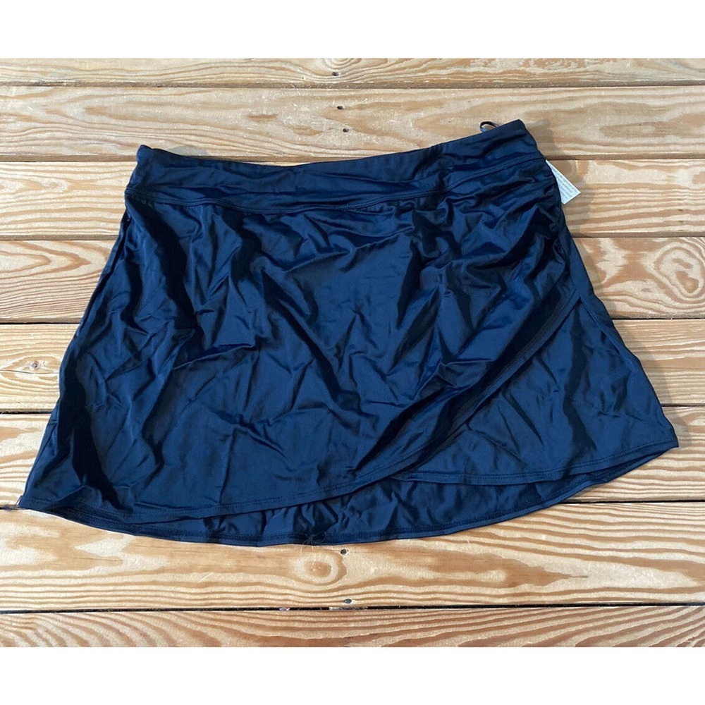 NEW Ambernoon ll UPF 50 Wrap Swim Skirt Size 18 Women’s Black
